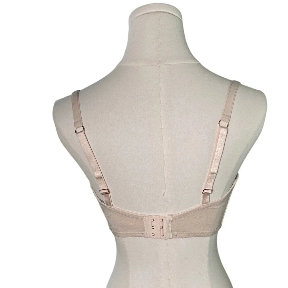 Lace Bustier Bra Beige Lingerie Adjustable‎ Straps Underwire Padded